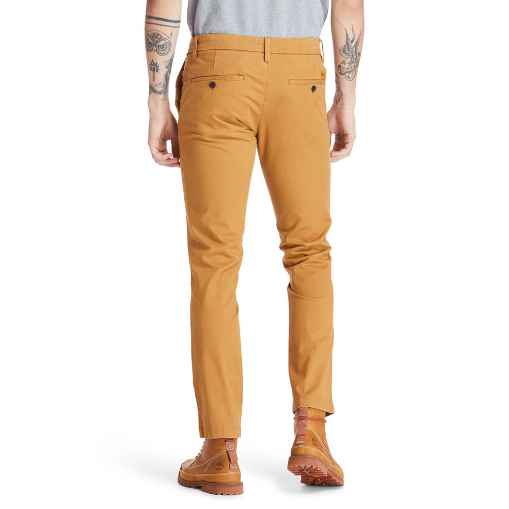 Pantalones Timberland Argentina Hombre - Sargent Lake Slim Stretch Chino - Marrones - OMCTVZ-781